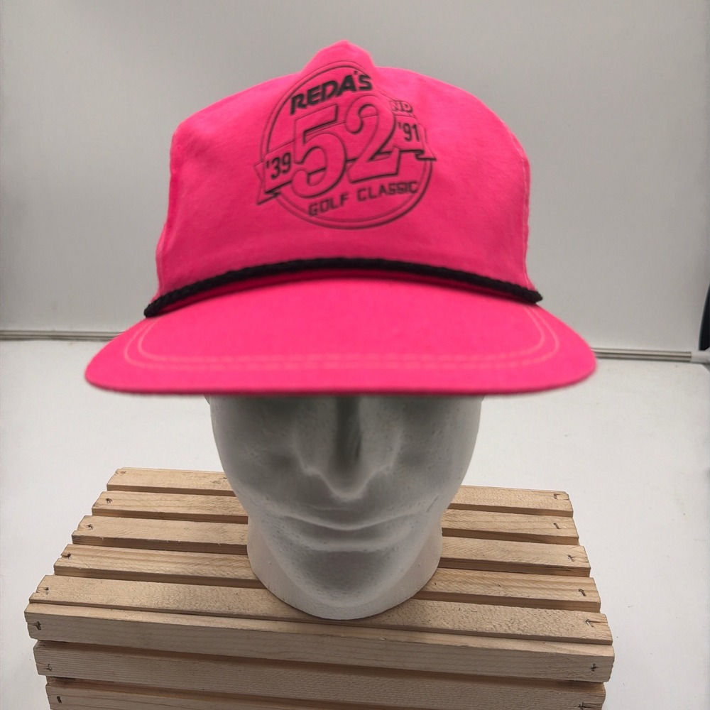 K-Products Hat Reda's 52nd Golf Classic 1991 Rope Neon Pink Mens‎ OSFA